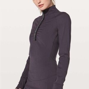 LULULEMON FAST AS LIGHT 1/4 ZIP BOYSENBERRY SIZE 10